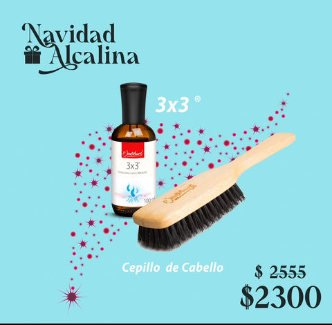 Kit Navideño Cabello Fuerte – 3x3 + Cepillo de Cerdas de Jabalí